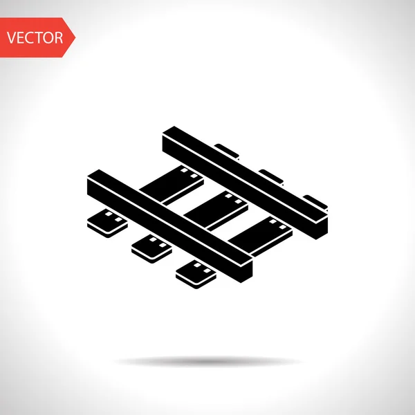 Ferrocarril ícono isométrico 3d — Vector de stock