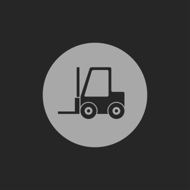 Forklift gri vektör simgesi