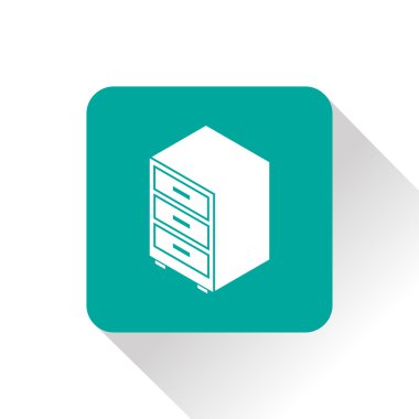 depolama kabine izometrik 3d simgesi