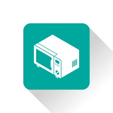 mikrodalga fırın izometrik 3d simgesi