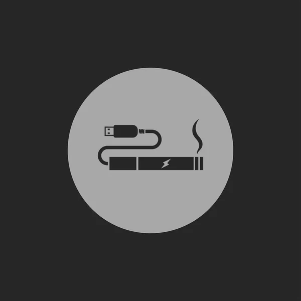 Elektroniska cigaretter kostnadsfritt från pc port ikonen — Stock vektor