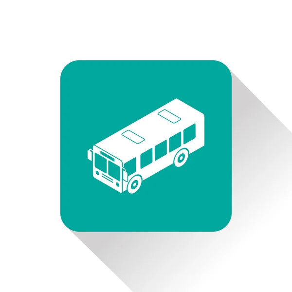 Buss isometriska 3d ikonen — Stock vektor