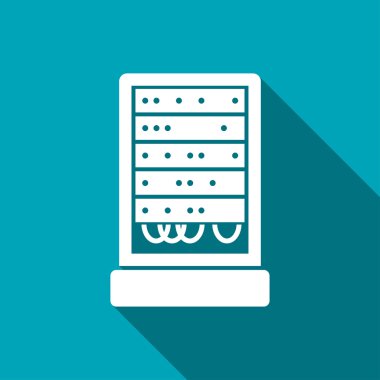 sunucu kabine vektör simgesi