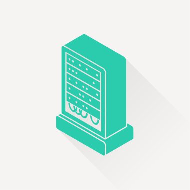 sunucu izometrik 3d simgesi