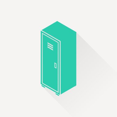 depolama kabine izometrik 3d simgesi