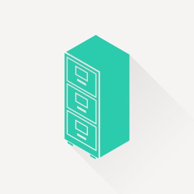 depolama kabine izometrik 3d simgesi