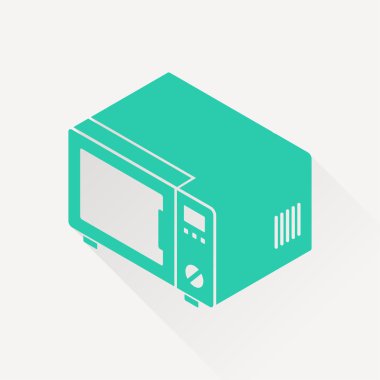 mikrodalga fırın izometrik 3d simgesi