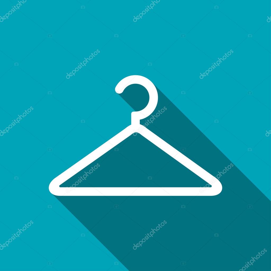 Clothes hanger vector icon