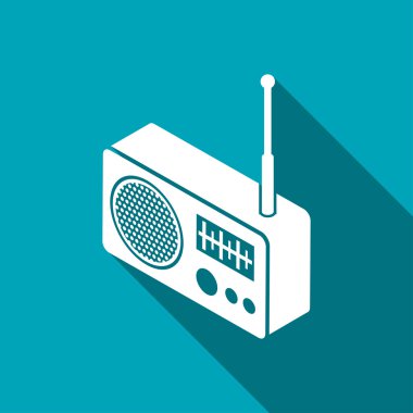 radyo izometrik 3d simgesi