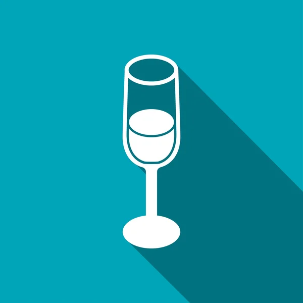 Glass of wine isometric 3d icon — Stock Vector