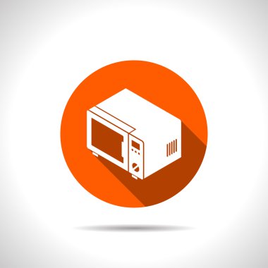 mikrodalga fırın izometrik 3d simgesi