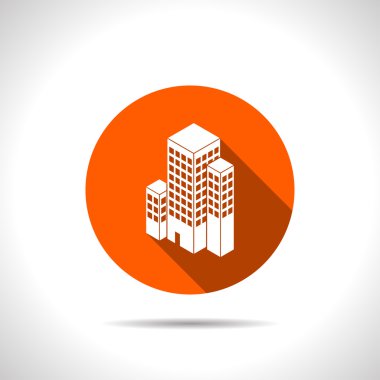 Şehir binaları izometrik 3d simgesi