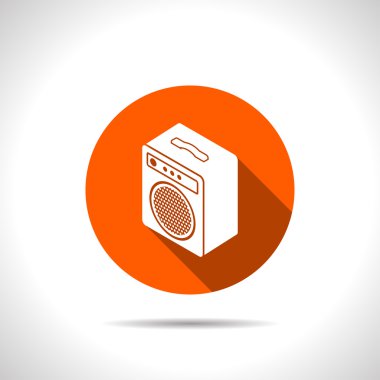 gitar amplifikatör izometrik 3d simgesi