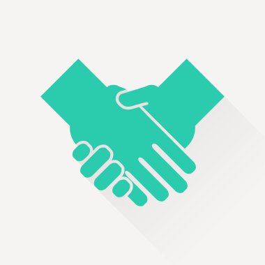 El sıkışma vektörü düz simgesi