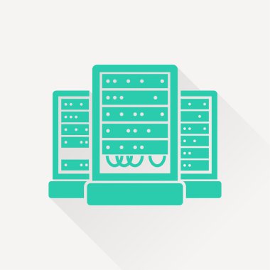 sunucu dolapları vektör simgesi