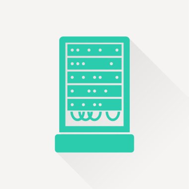 sunucu kabine vektör simgesi