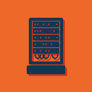 sunucu kabine vektör simgesi