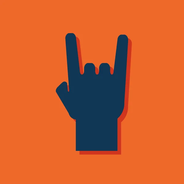 Rock hand sign icon — Stock Vector