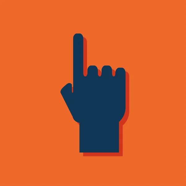 Zeigende Hand Vektor-Symbol — Stockvektor