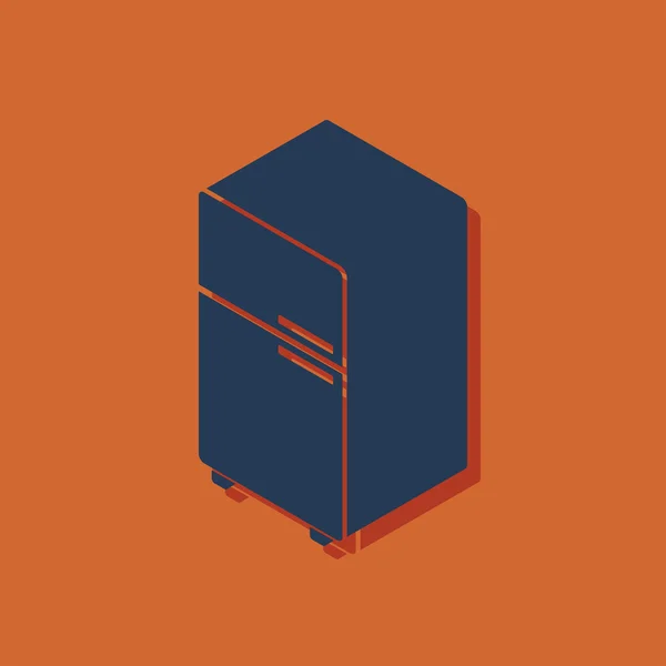 Kühlschrank isometrisches 3D-Symbol — Stockvektor