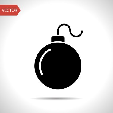 bomba basit vektör simgesi