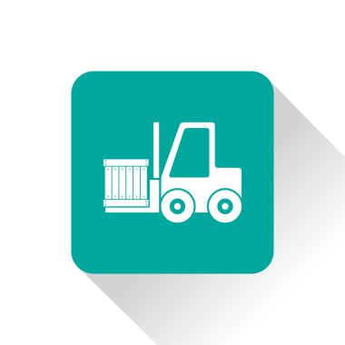Forklift vektör simge yükleme