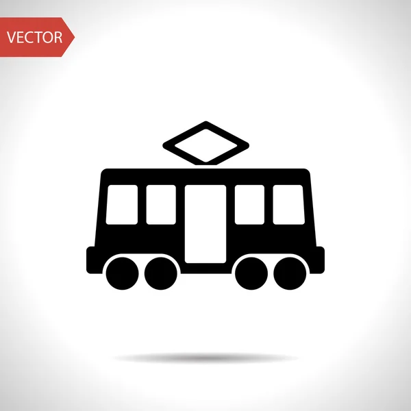 Tram stop vector pictogram — Stockvector
