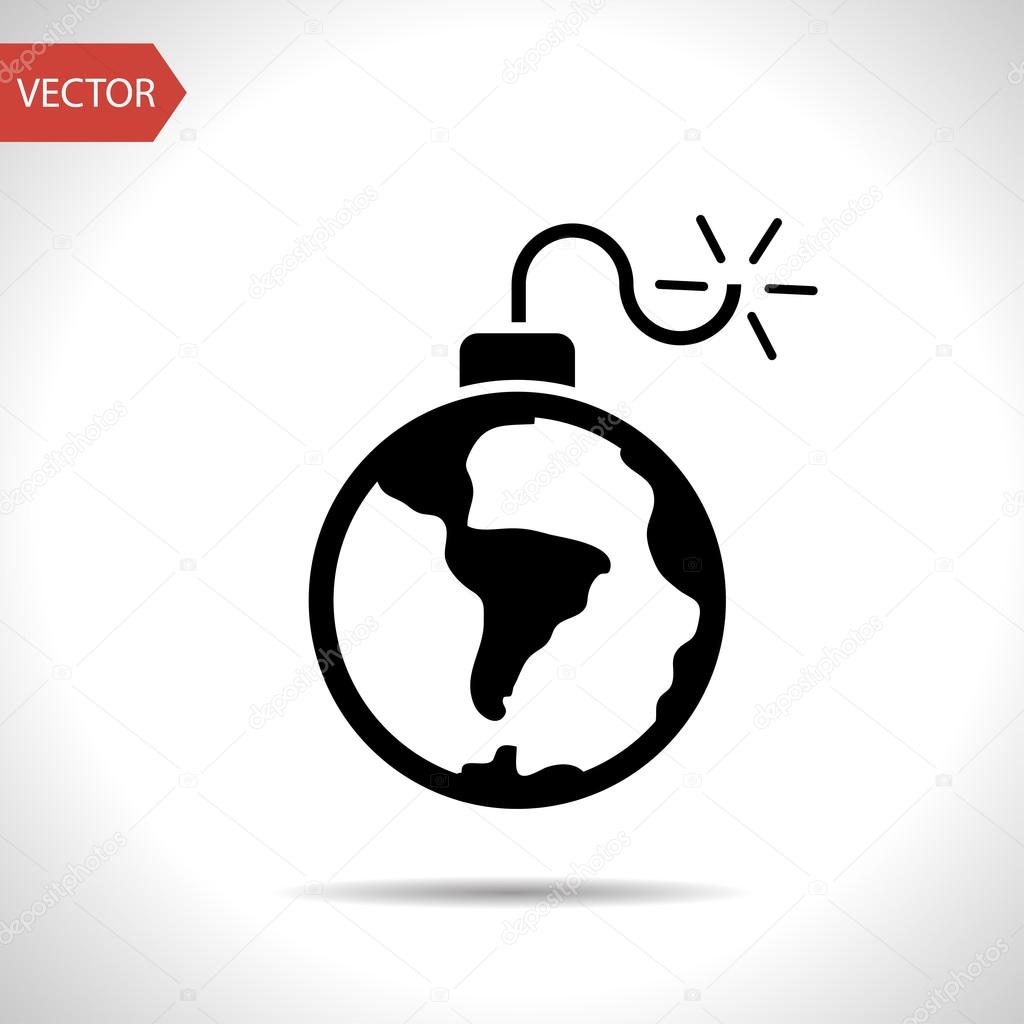 Planet bomb vector illustration