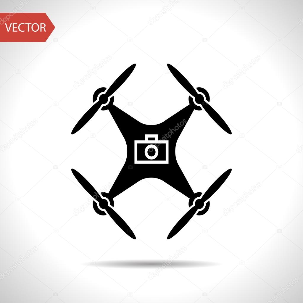 Photo Drone copter vector icon
