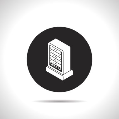sunucu izometrik 3d simgesi