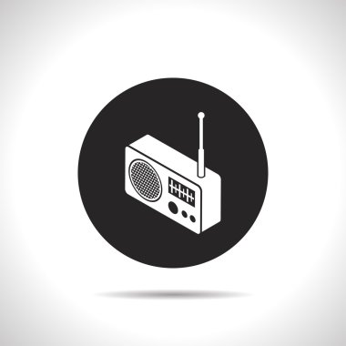 radyo izometrik 3d simgesi