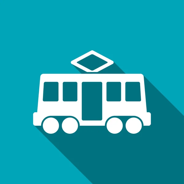 Tram stop vector icono — Vector de stock