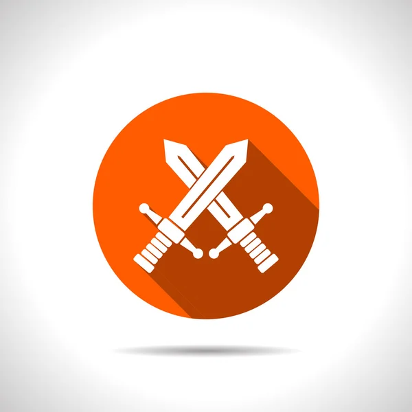 Crossed swords vector icon — Stock Vector