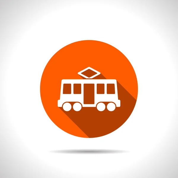 Tram stop vector icono — Vector de stock