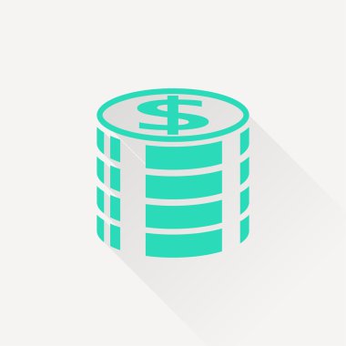 para sikkeleri vektör simgesi