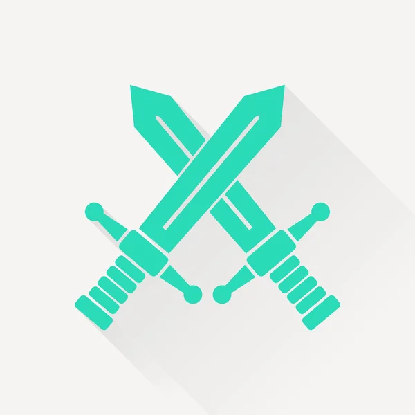 Espadas cruzadas vector icono — Archivo Imágenes Vectoriales