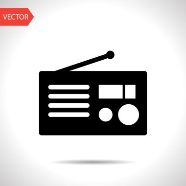 Retro radyo vektör simgesi