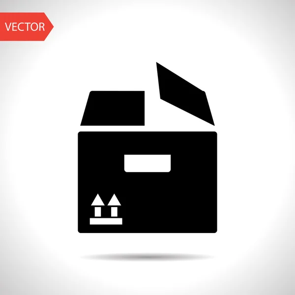 Opened box vector icon — Stock Vector