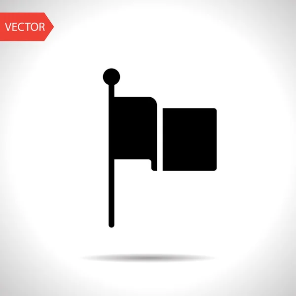 Het pictogram van de vector van wapperende vlag — Stockvector