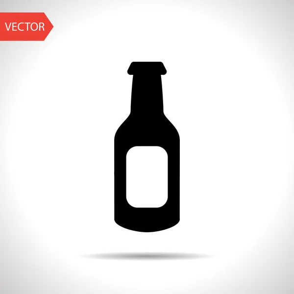 Bottiglia di birra vector icon — Vettoriale Stock