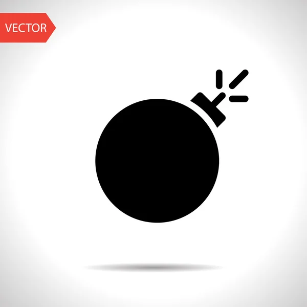 Quema icono de vector bomba — Vector de stock