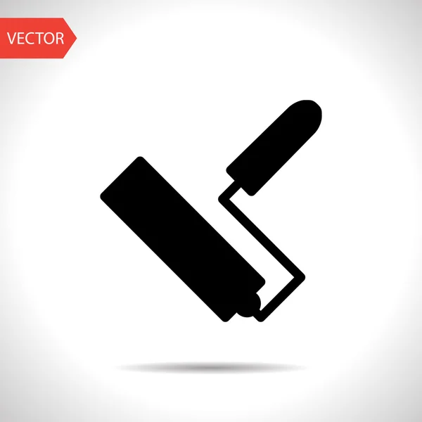 Verf rollen vector pictogram — Stockvector
