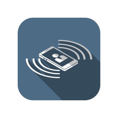 Gölge ile düz vektör simgesi