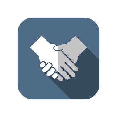 El sıkışma düz vektör simgesi