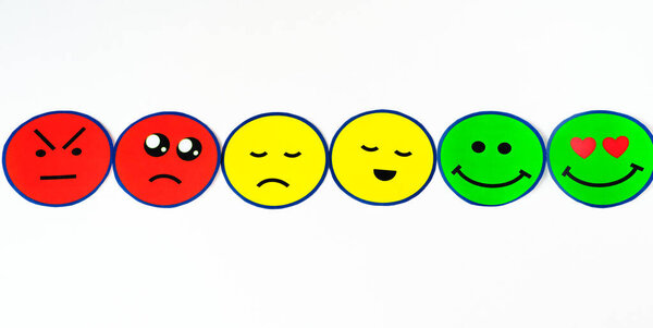 And how do you feel today? on a scale where you have multiple emotions, choose how you feel today. Marketing for emotional education, child therapy, psychology.