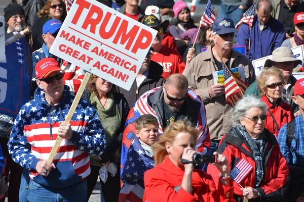 Raduno Denver Colorado Presidente Donald Trump Feb 2017 — Foto Stock