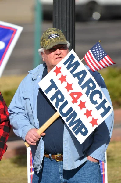 Manifestación Denver Colorado Por Presidente Donald Trump Febrero 2017 — Foto de Stock