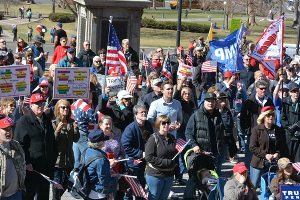 Rally Elnök Trump Denverben Február 2017 — Stock Fotó