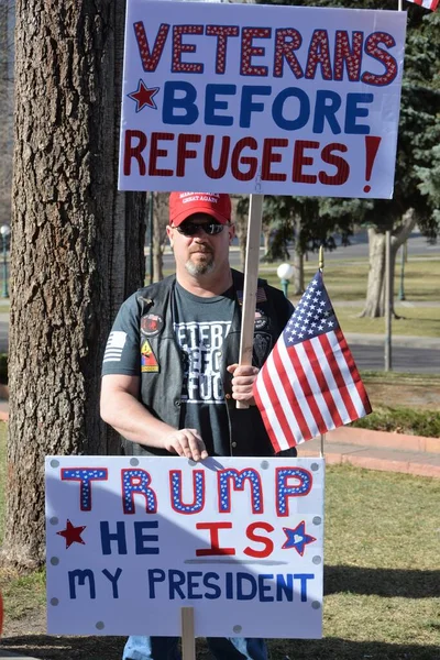 Rally För President Trump Denver Feb 2017 — Stockfoto