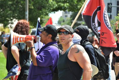 Antifa Denver 'da protesto, Colorado Şubat, 2017